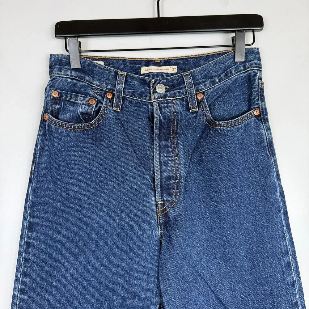 Levi's Premium Ribcage Straight Ankle Jeans High Rise 72693 - 27 W27 L29